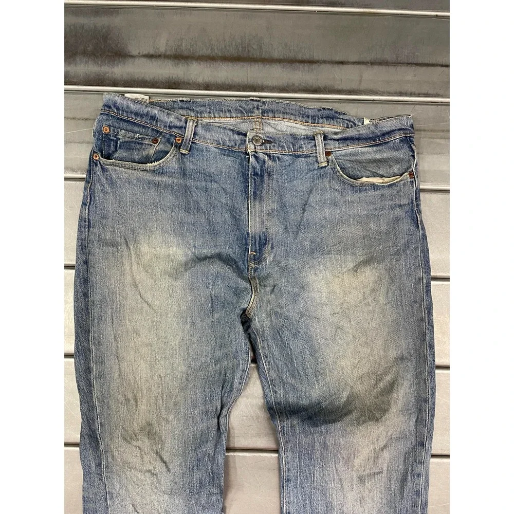 Levis 541 White Oak Denim Jeans Mens 40x32 Blue Light Medium Wash Denim Athletic